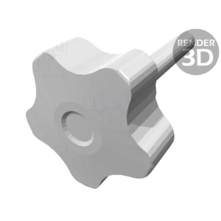Buton de reglare; Ø: 40mm; Filet ext: M8; 45mm; H: 27mm