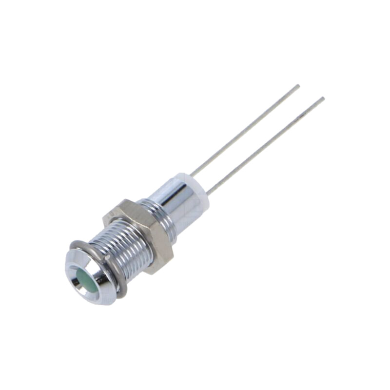 Lampă de control: LED; super plată; verde; 2,2VDC; Ø6mm; IP40; 2pin Lampă de control: LED; super plată; verde; 2,2VDC; Ø6mm; IP40; 2pin
