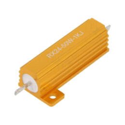Rezistor: bobinat; cu radiator; 1kΩ; 50W; ±5%; 30ppm/°C; pt.lipit