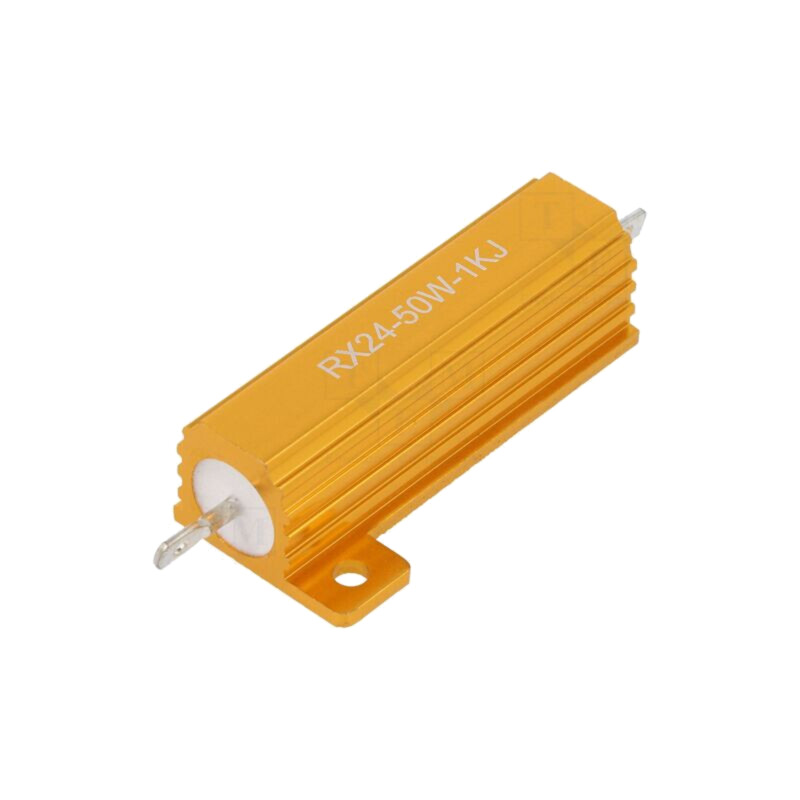 Rezistor: bobinat; cu radiator; 1kΩ; 50W; ±5%; 30ppm/°C; pt.lipit Rezistor: bobinat; cu radiator; 1kΩ; 50W; ±5%; 30ppm/°C; pt.lipit