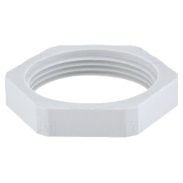 Piuliţă; PG48; poliamidă; Thk: 8mm; Cheie: 70mm; gri; Filet: PG