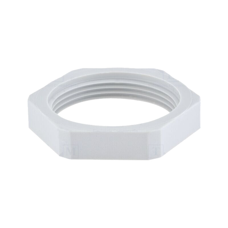 Piuliţă; PG48; poliamidă; Thk: 8mm; Cheie: 70mm; gri; Filet: PG Piuliţă; PG48; poliamidă; Thk: 8mm; Cheie: 70mm; gri; Filet: PG