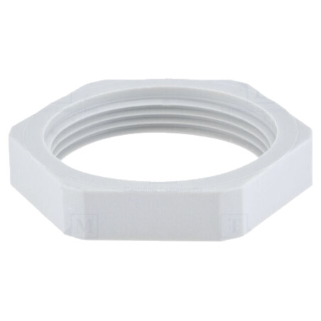 Piuliţă; PG48; poliamidă; Thk: 8mm; Cheie: 70mm; gri; Filet: PG
