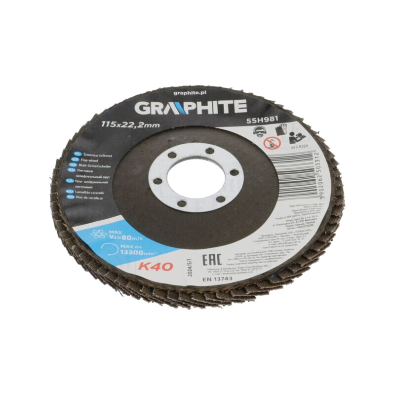 Disc de şlefuit cu lambouri; Ø: 115mm; Øorif: 22,2mm Disc de şlefuit cu lambouri; Ø: 115mm; Øorif: 22,2mm