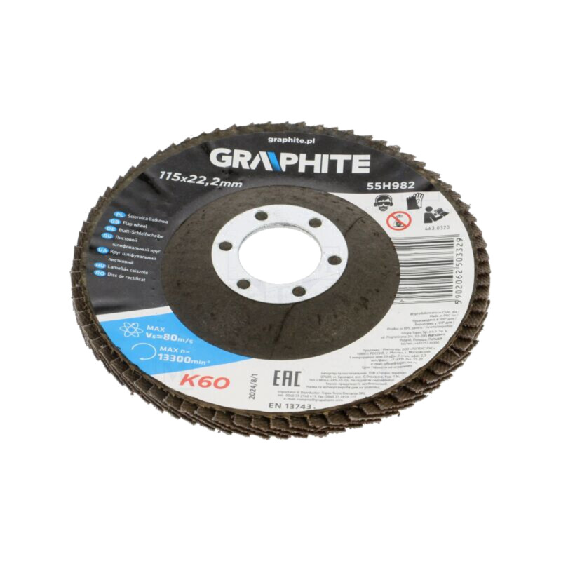 Disc de şlefuit cu lambouri; Ø: 115mm; Øorif: 22,2mm Disc de şlefuit cu lambouri; Ø: 115mm; Øorif: 22,2mm