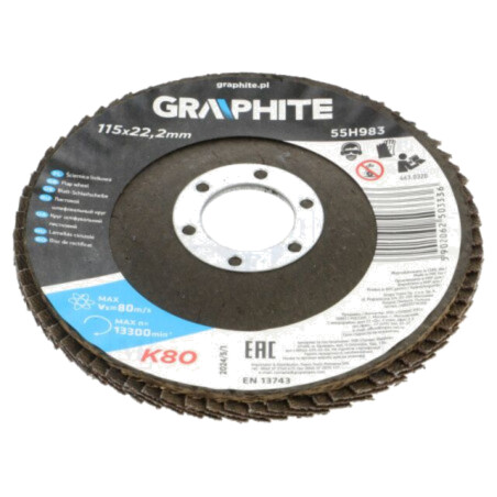 Disc de şlefuit cu lambouri; Ø: 115mm; Øorif: 22,2mm