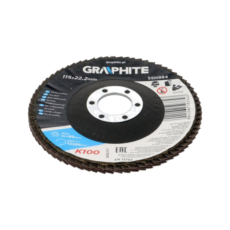 Disc de şlefuit cu lambouri; Ø: 115mm; Øorif: 22,2mm Disc de şlefuit cu lambouri; Ø: 115mm; Øorif: 22,2mm