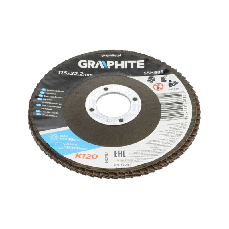 Disc de şlefuit cu lambouri; Ø: 115mm; Øorif: 22,2mm Disc de şlefuit cu lambouri; Ø: 115mm; Øorif: 22,2mm