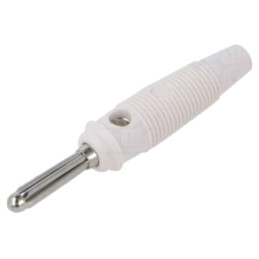 Conector: banană 4mm; mufă; 16A; 60VDC; albă; neizolat; 3mΩ; 1,5mm2