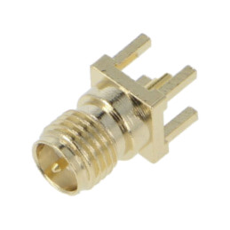 Conector: RP-SMA; soclu; tată; drept; THT; pentru PCB; PTFE; aurit