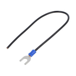Cable: cable with crimped terminals; black; non-insulated; 250mm