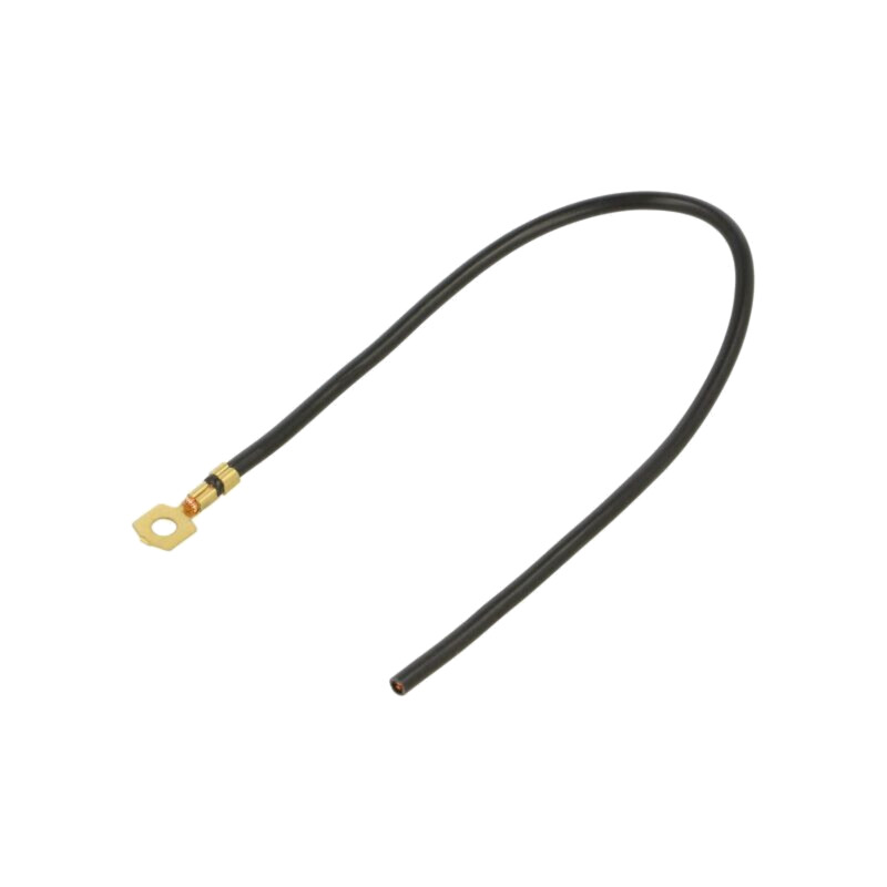 Cable: cable with crimped terminals; black; non-insulated; 250mm