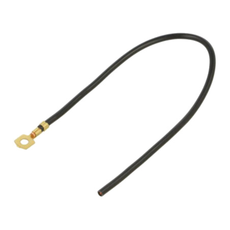 Cable: cable with crimped terminals; black; non-insulated; 250mm