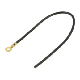 Cable: cable with crimped terminals; black; non-insulated; 250mm