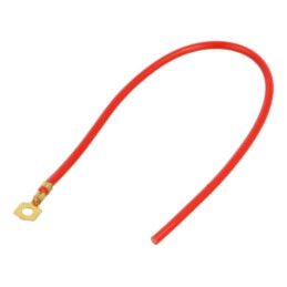 Cable: cable with crimped terminals; red; non-insulated; 250mm