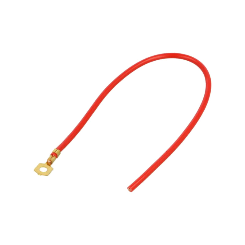 Cable: cable with crimped terminals; red; non-insulated; 250mm Cable: cable with crimped terminals; red; non-insulated; 250mm
