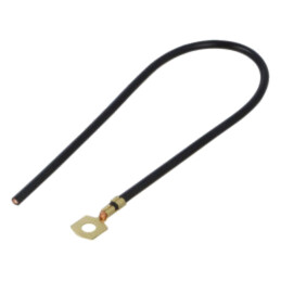 Cable: cable with crimped terminals; black; non-insulated; 250mm