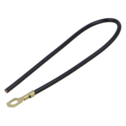Cable: cable with crimped terminals; black; non-insulated; 250mm