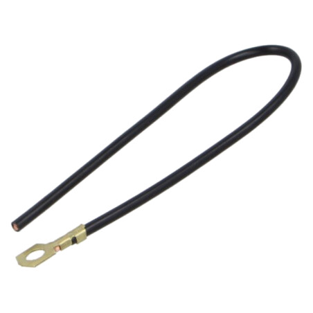 Cable: cable with crimped terminals; black; non-insulated; 250mm