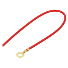Cable: cable with crimped terminals; red; non-insulated; 250mm