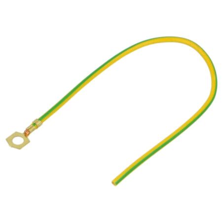 Cable: cable with crimped terminals; yellow-green; 250mm; H07V-K