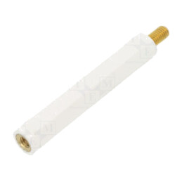 Bucşă izolantă; Filet int: M4; Lung: 50mm; UL94V-2; poliamidă