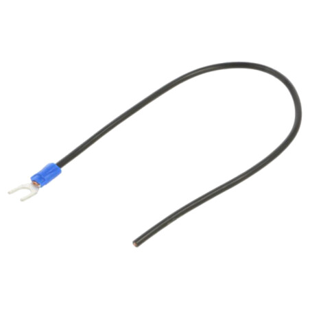 Cable: cable with crimped terminals; black; non-insulated; 250mm