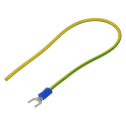 Cable: cable with crimped terminals; yellow-green; 250mm; H07V-K