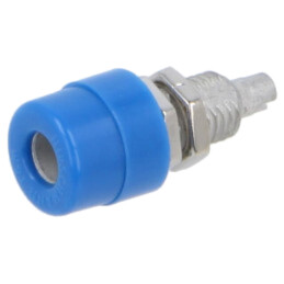 Conector: banană 4mm; soclu; 32A; 60VDC; albastră; Lung.tot: 23,5mm
