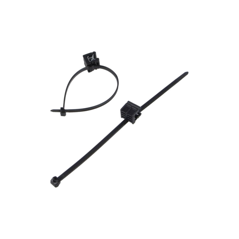 Colier de strângere; L: 200mm; W: 4,6mm; neagră; poliamidă; 225N