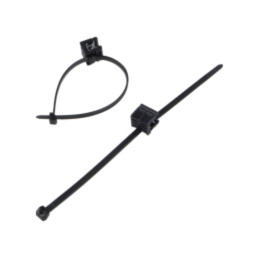 Colier de strângere; L: 200mm; W: 4,6mm; neagră; poliamidă; 225N