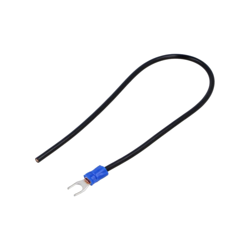 Cable: cable with crimped terminals; black; non-insulated; 250mm Cable: cable with crimped terminals; black; non-insulated; 250mm