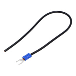 Cable: cable with crimped terminals; black; non-insulated; 250mm