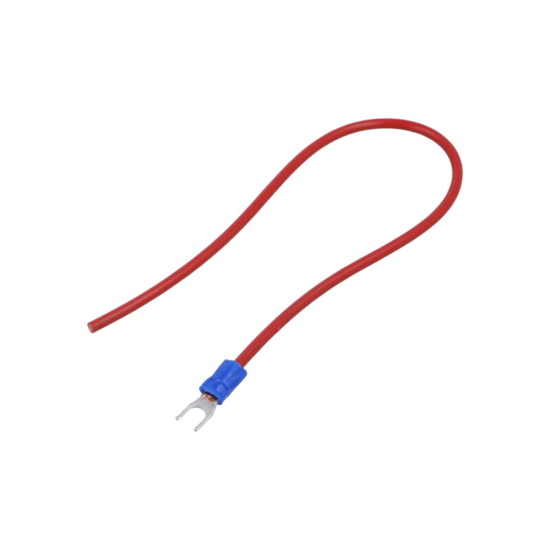 Cable: cable with crimped terminals; red; non-insulated; 250mm Cable: cable with crimped terminals; red; non-insulated; 250mm