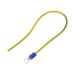 Cable: cable with crimped terminals; yellow-green; 250mm; H07V-K