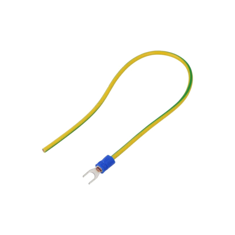 Cable: cable with crimped terminals; yellow-green; 250mm; H07V-K Cable: cable with crimped terminals; yellow-green; 250mm; H07V-K