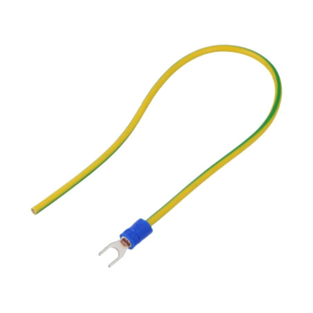 Cable: cable with crimped terminals; yellow-green; 250mm; H07V-K