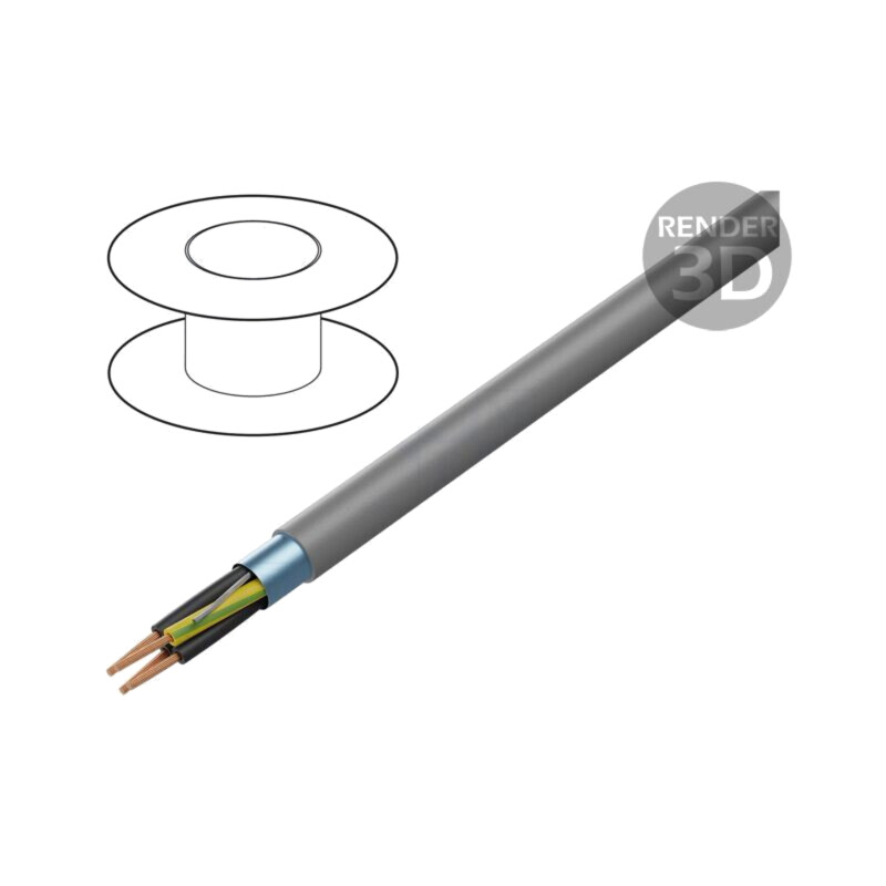 Cablu; BiT 500 (ST) H; 3G0,75mm2; ecranat,folie Al-PET; LSZH; gri