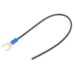 Cable: cable with crimped terminals; black; non-insulated; 250mm