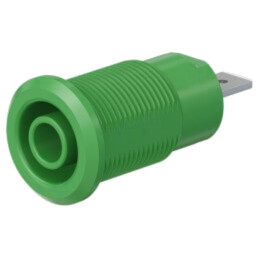 Conector: banană 4mm; soclu; 24A; 1kV; Orif: Ø12,2mm; verde