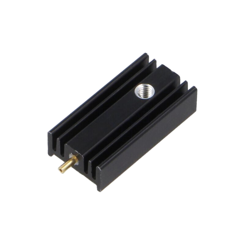 Radiator: extrudat; U; TO220; neagră; L: 25mm; W: 12,6mm; H: 6,5mm