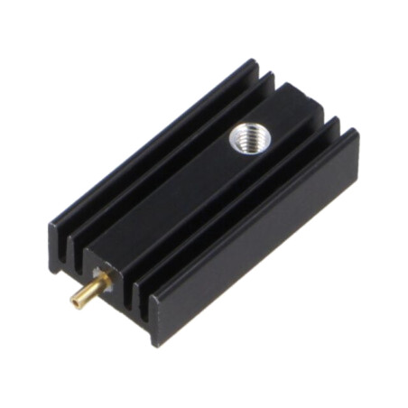 Radiator: extrudat; U; TO220; neagră; L: 25mm; W: 12,6mm; H: 6,5mm