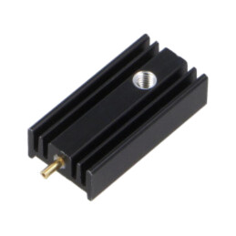 Radiator: extrudat; U; TO220; neagră; L: 25mm; W: 12,6mm; H: 6,5mm