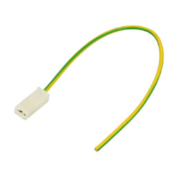 Cable: cable with crimped terminals; yellow-green; Len: 250mm