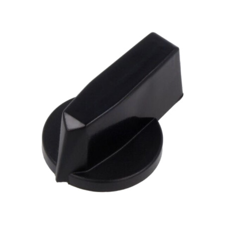 Buton rotativ; neagră; pentru placă frontală 48x48mm