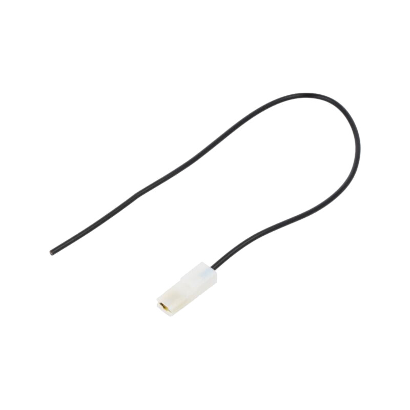 Cable: cable with crimped terminals; black; insulated,female Cable: cable with crimped terminals; black; insulated,female