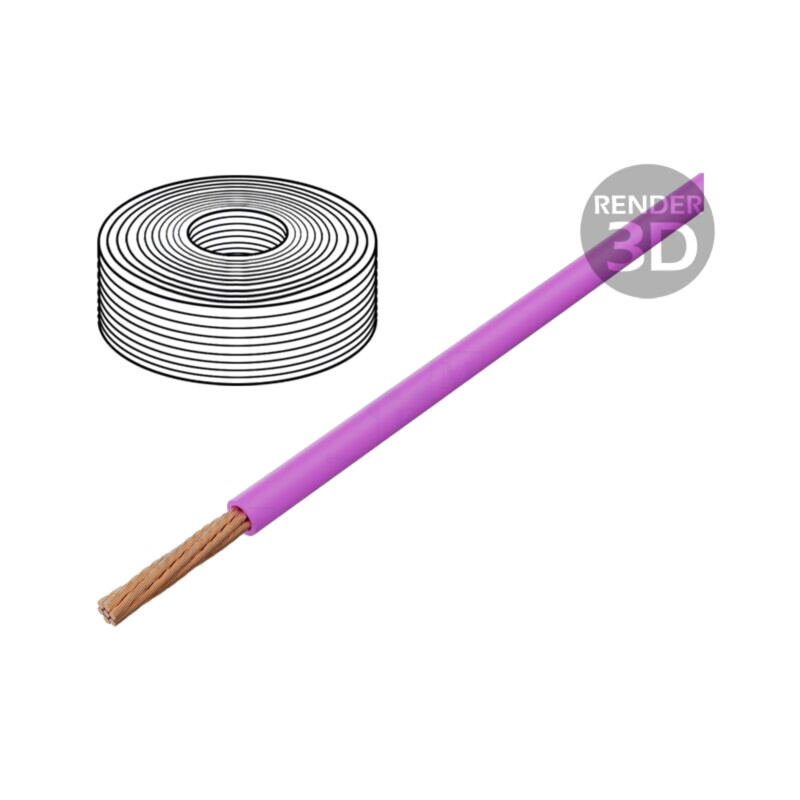 Cablu; FLRY-B; 1x2,5mm2; litat; Cu; PVC; roz; 60V; 100m; Clasa: 5 Cablu; FLRY-B; 1x2,5mm2; litat; Cu; PVC; roz; 60V; 100m; Clasa: 5