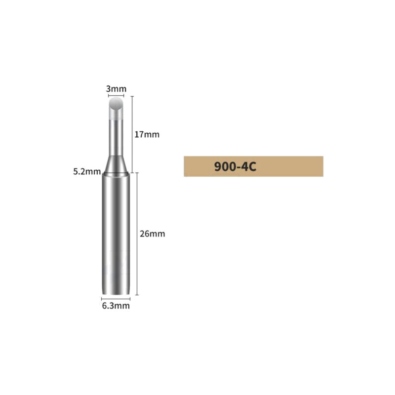 Vârf; despicat; 4mm; pentru staţie de lipit Vârf; despicat; 4mm; pentru staţie de lipit
