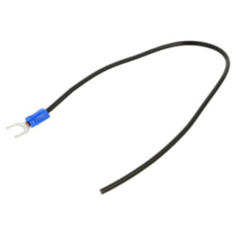 Cable: cable with crimped terminals; black; non-insulated; 250mm