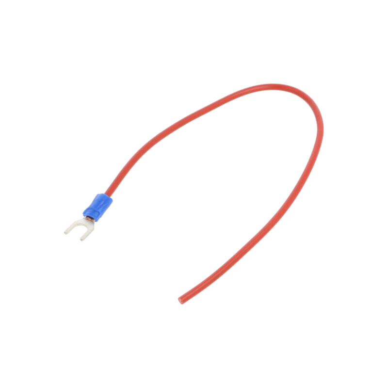 Cable: cable with crimped terminals; red; non-insulated; 250mm Cable: cable with crimped terminals; red; non-insulated; 250mm